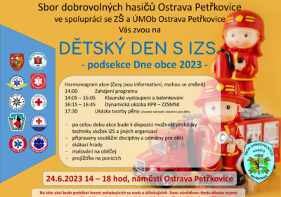 Den obce 2023 – Dětský den s IZS 3.